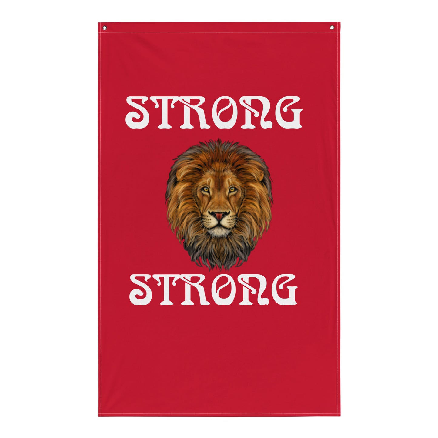 “STRONG”Red Flag W/White Font