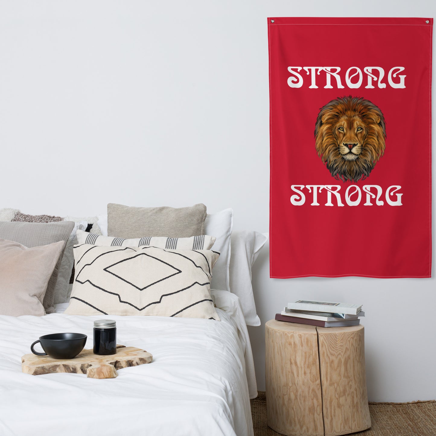 “STRONG”Red Flag W/White Font