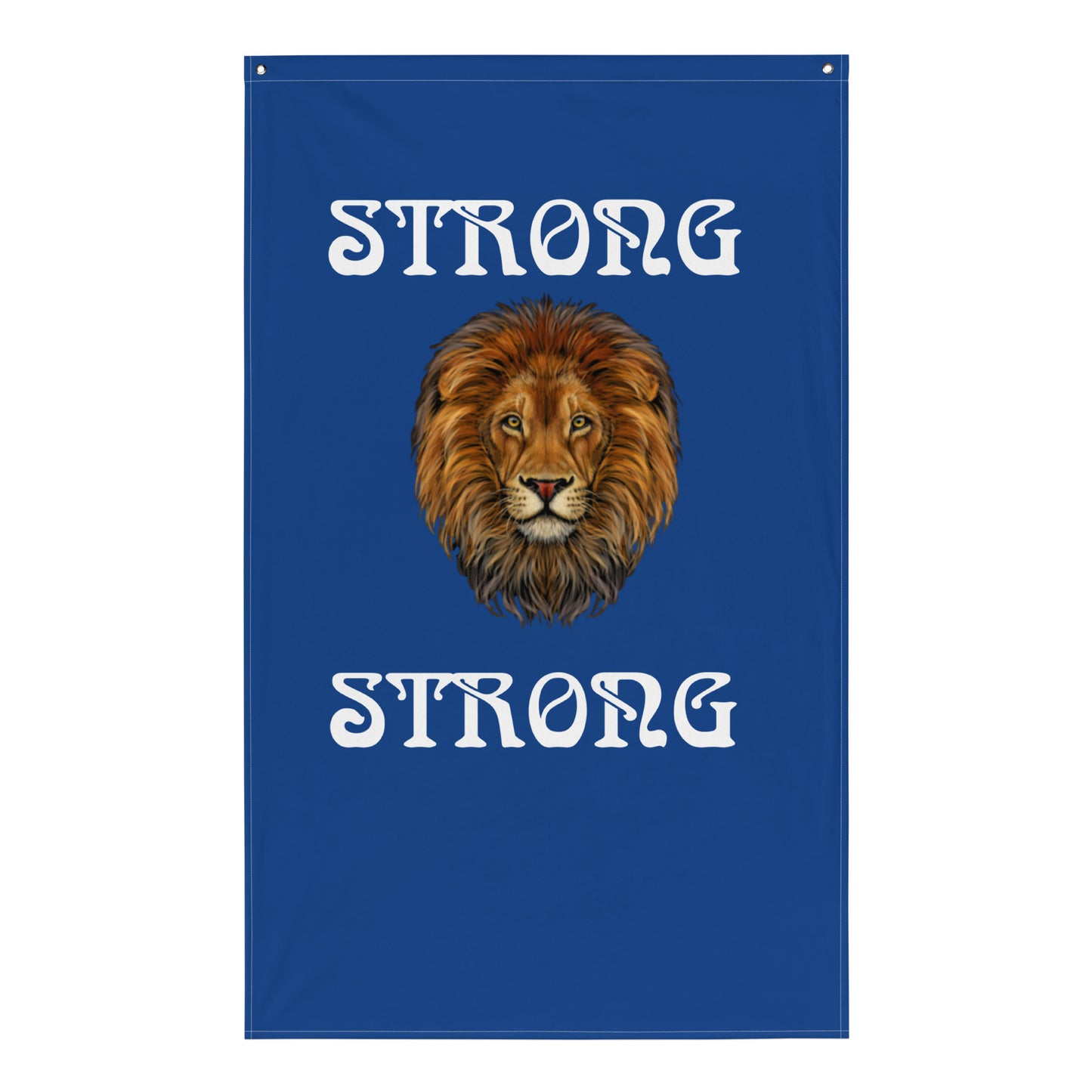 “STRONG”Blue Flag W/White Font