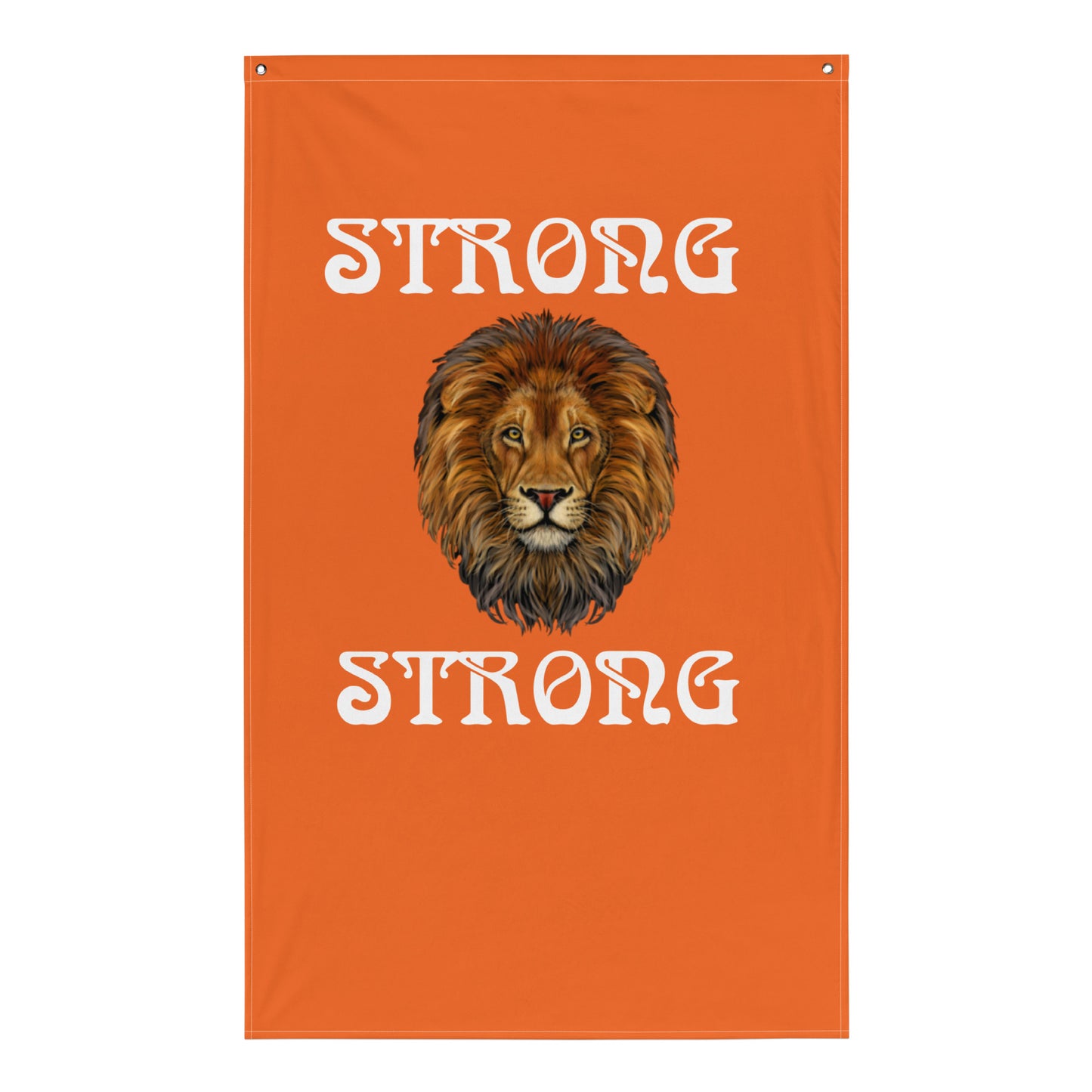 “STRONG”Orange Flag W/White Font