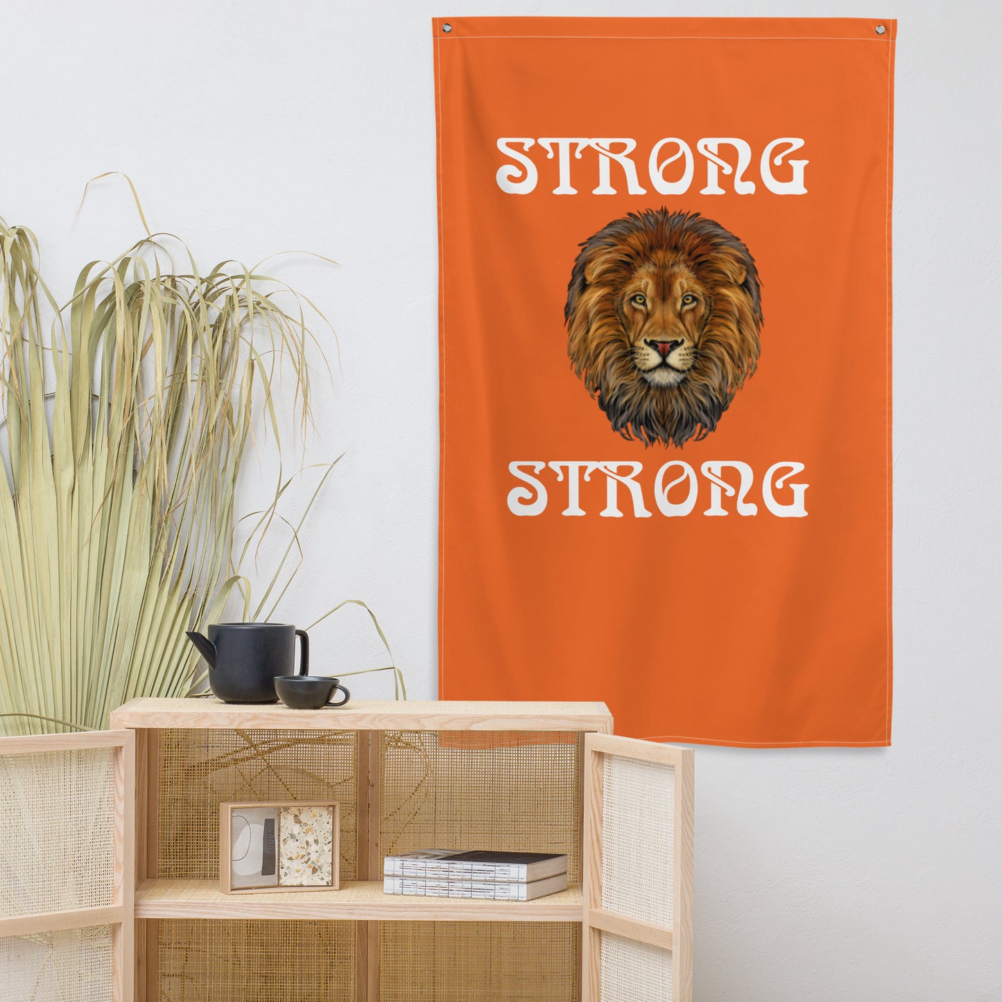 “STRONG”Orange Flag W/White Font