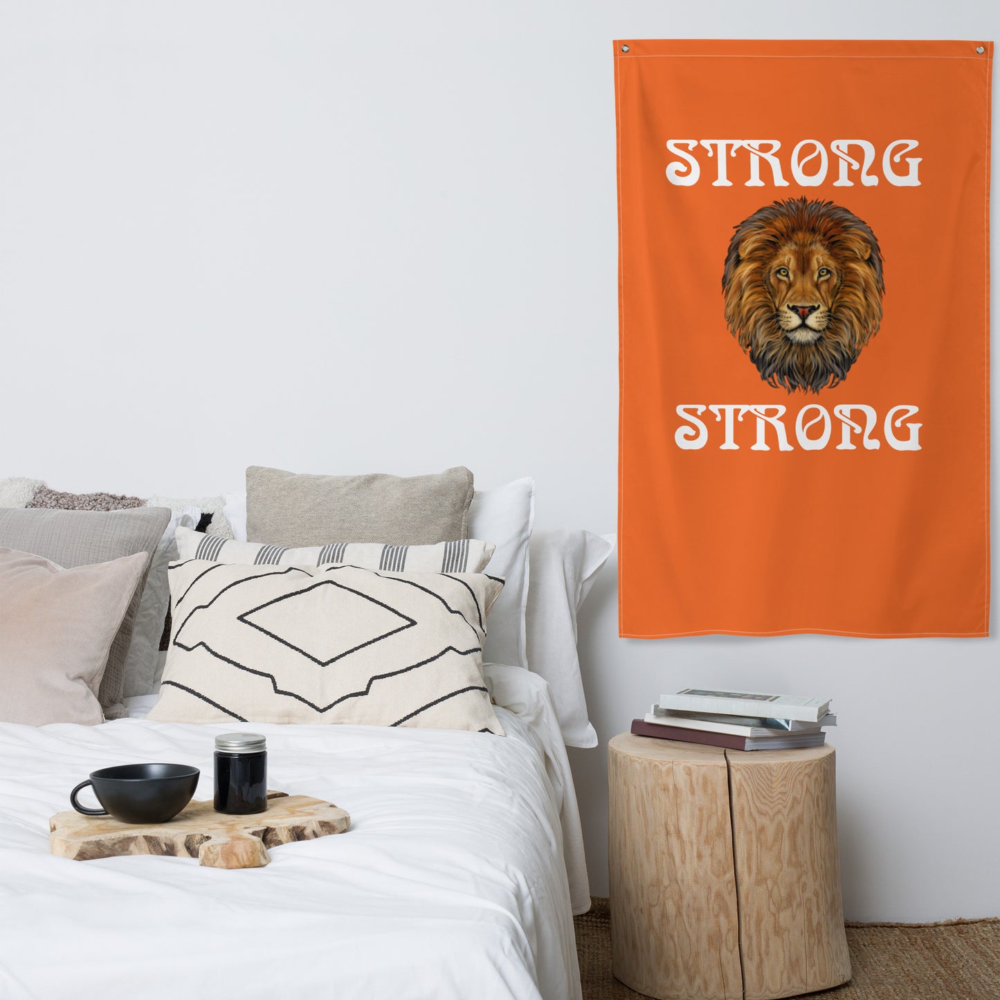 “STRONG”Orange Flag W/White Font