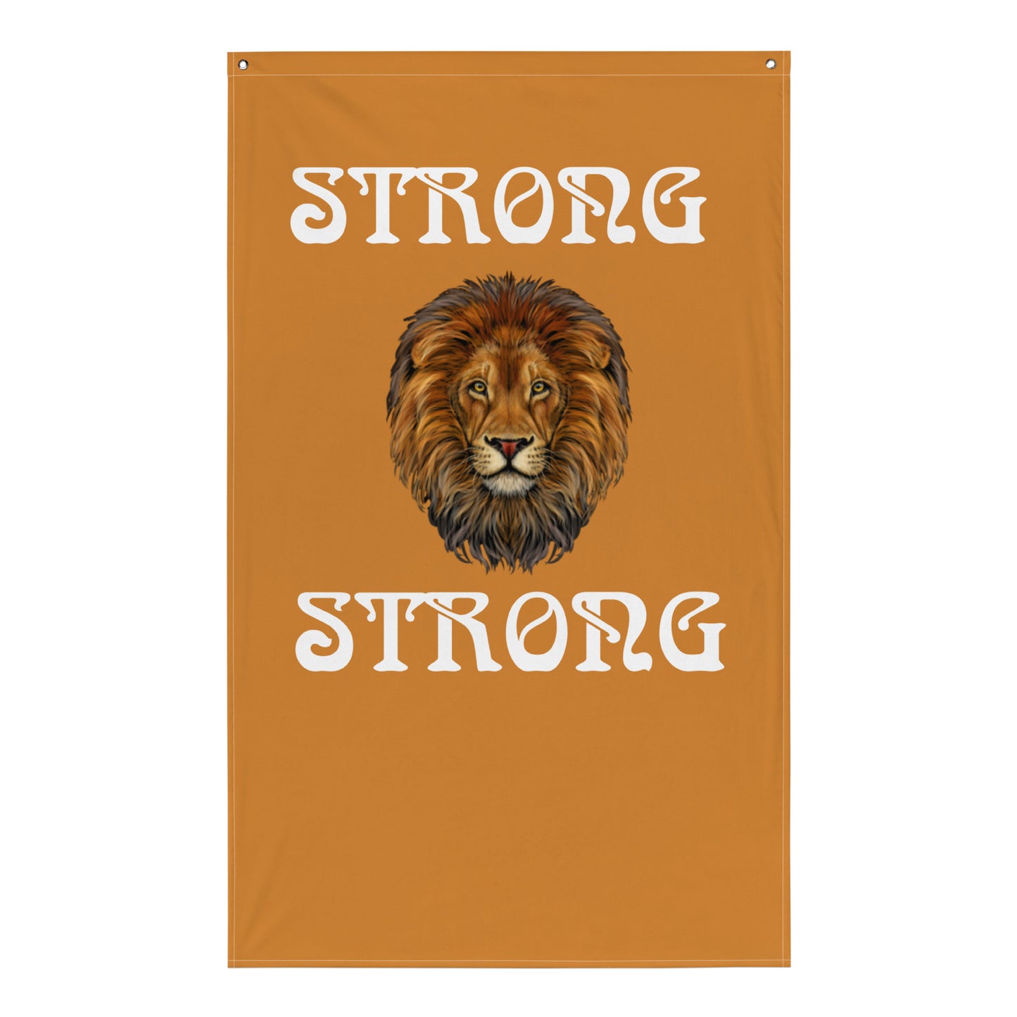 “STRONG”Bronze Flag W/White Font
