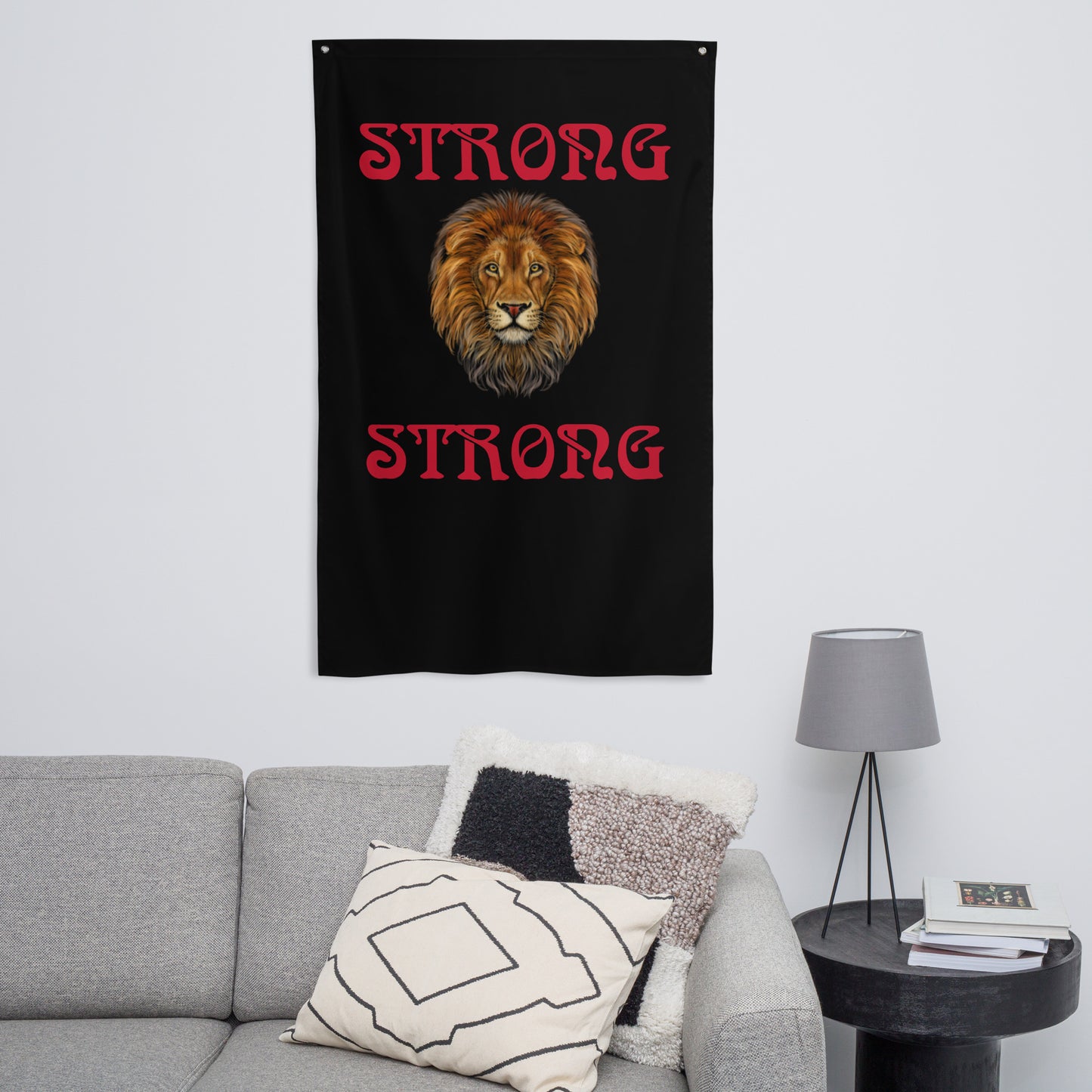 “STRONG”Black Flag W/Red Font