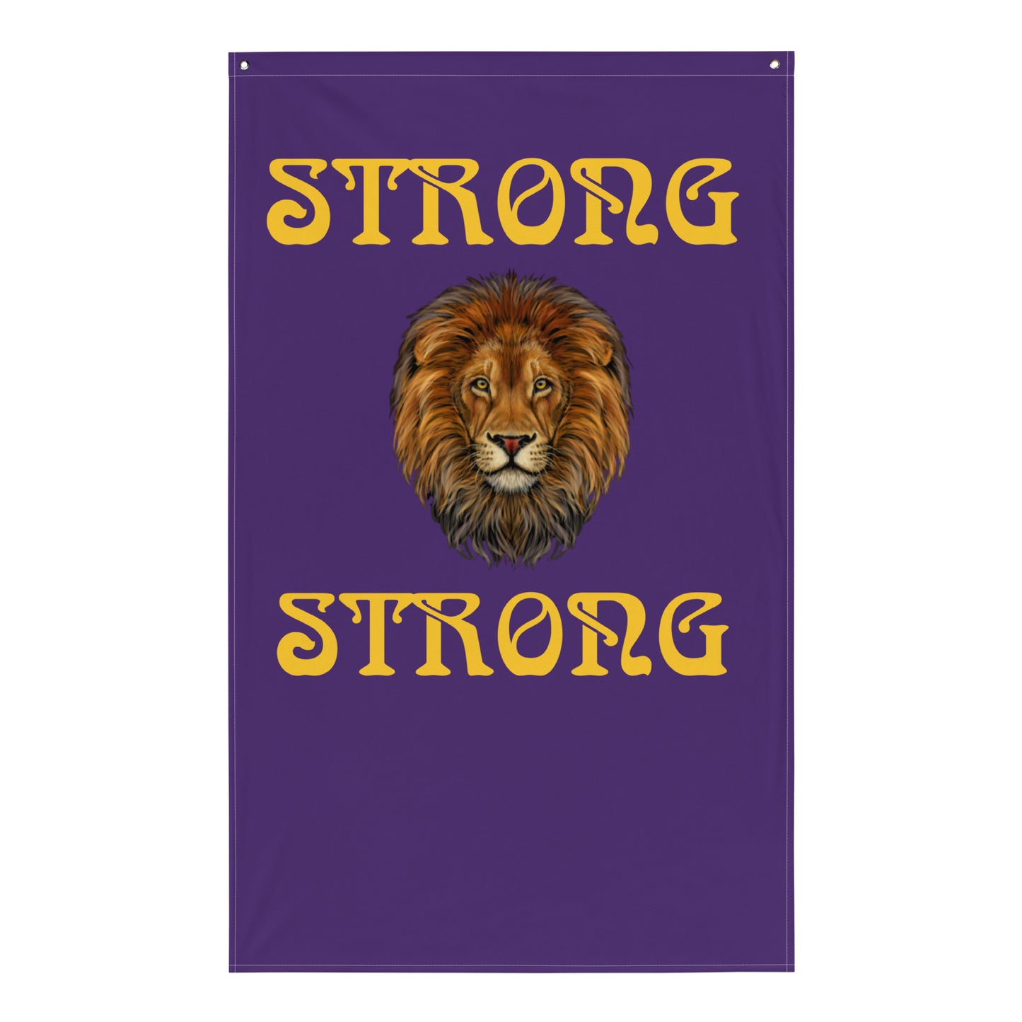 “STRONG”Purple Flag W/Yellow Font