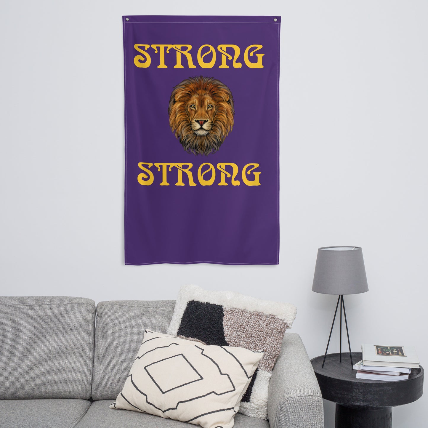 “STRONG”Purple Flag W/Yellow Font