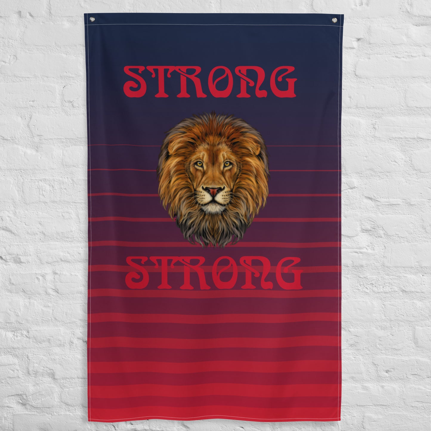 “STRONG”Multi-Color Flag W/Red Font
