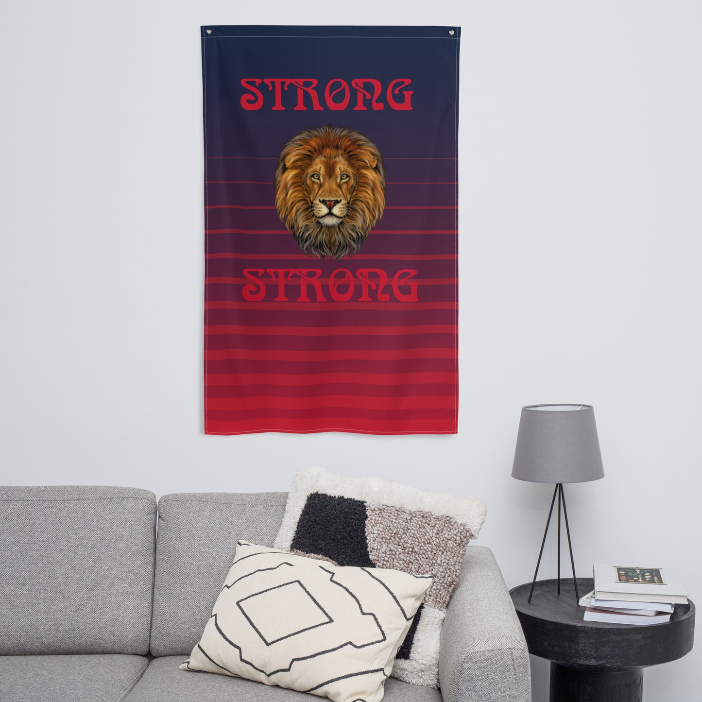 “STRONG”Multi-Color Flag W/Red Font