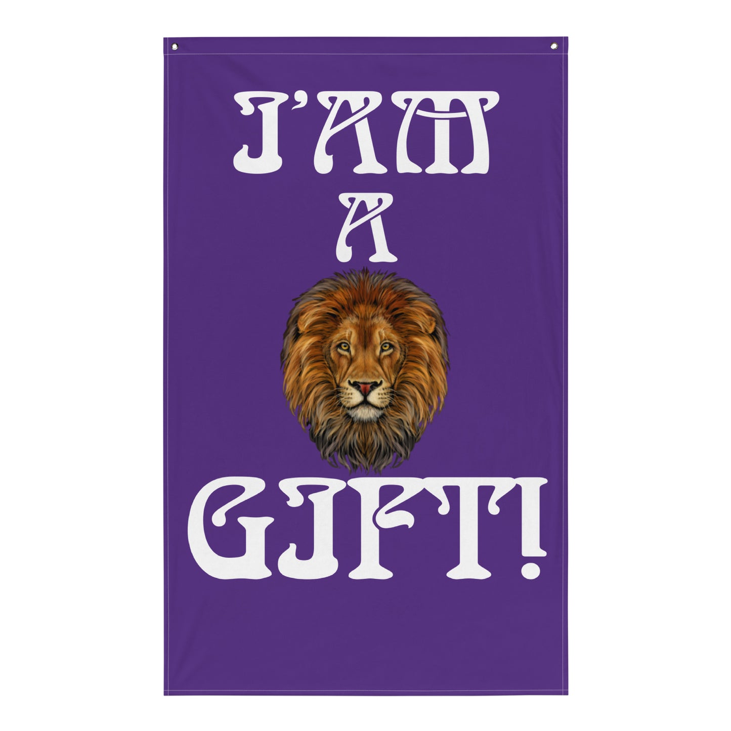 “I’AM A GIFT!”Purple Flag W/White Font