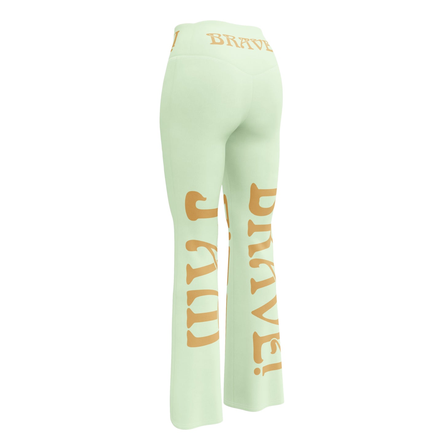 “I’AM BRAVE!” Panache Flare Leggings W/Fawn Font