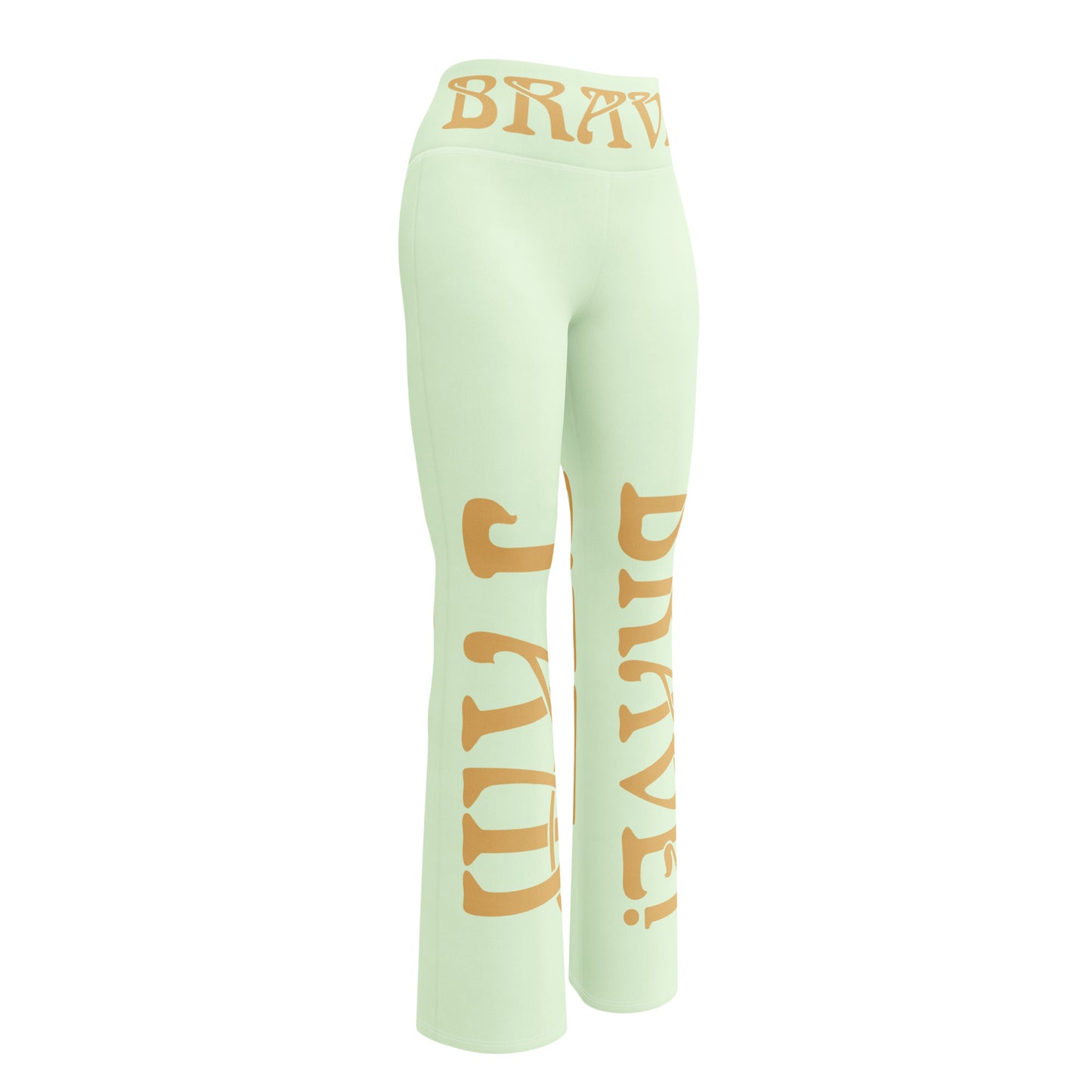 “I’AM BRAVE!” Panache Flare Leggings W/Fawn Font