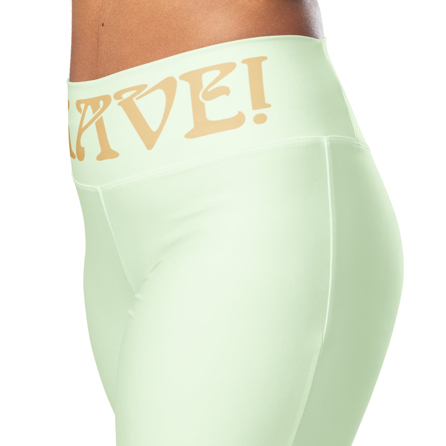 “I’AM BRAVE!” Panache Flare Leggings W/Fawn Font