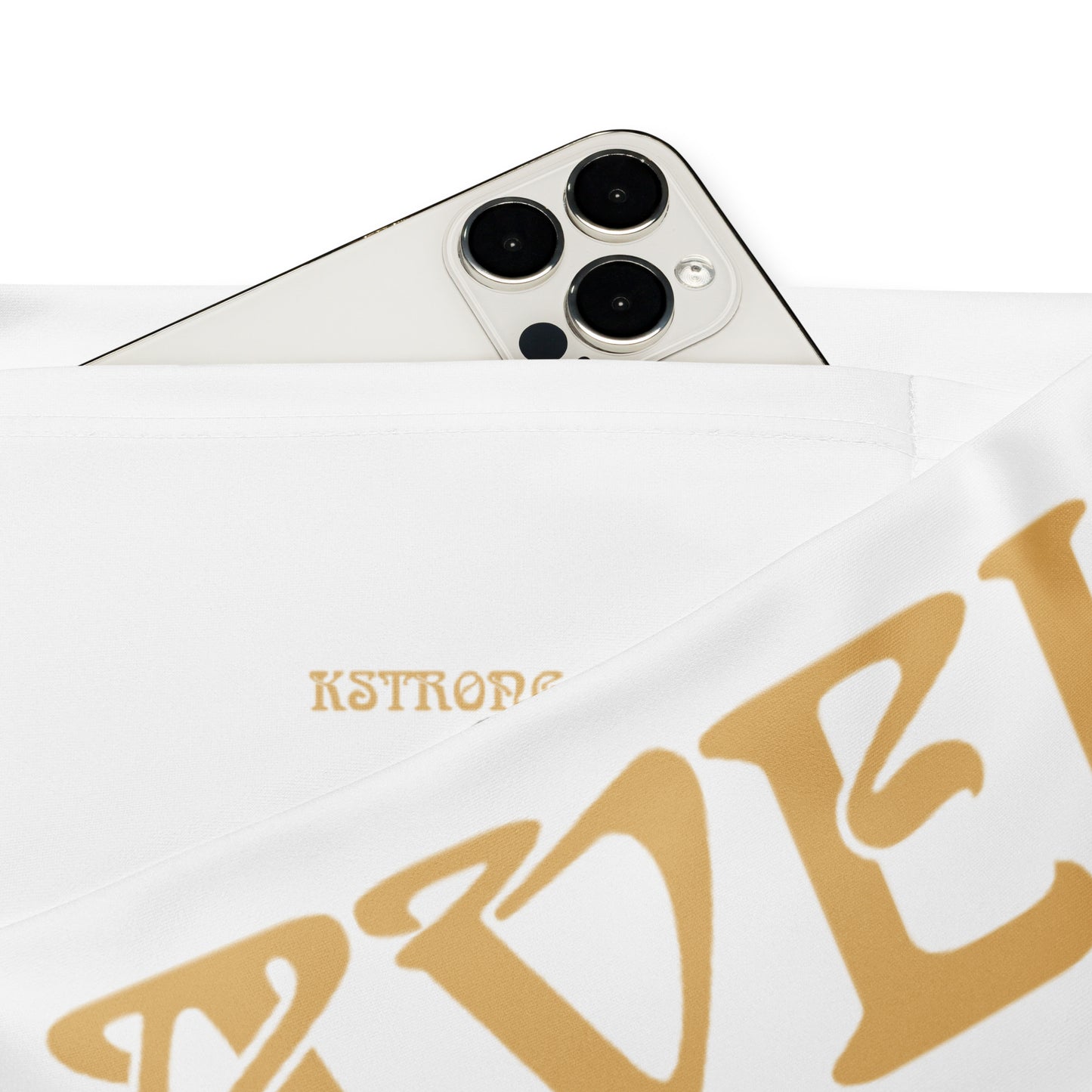 “I’AM BRAVE!” White Flare Leggings W/Fawn Font
