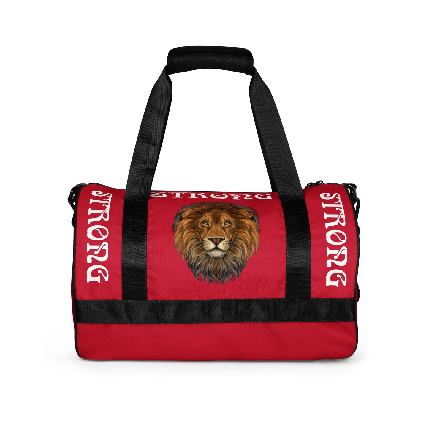 “STRONG” Red Gym Bag W/White Font