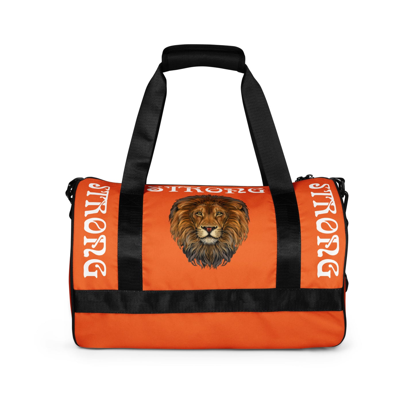 “STRONG” Orange Gym Bag W/White Font