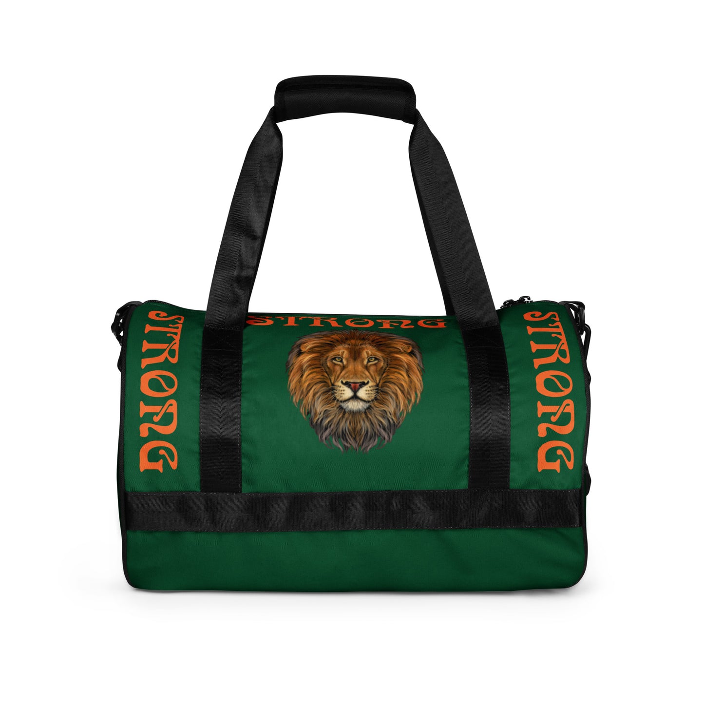 “STRONG” Green Gym Bag W/Orange Font