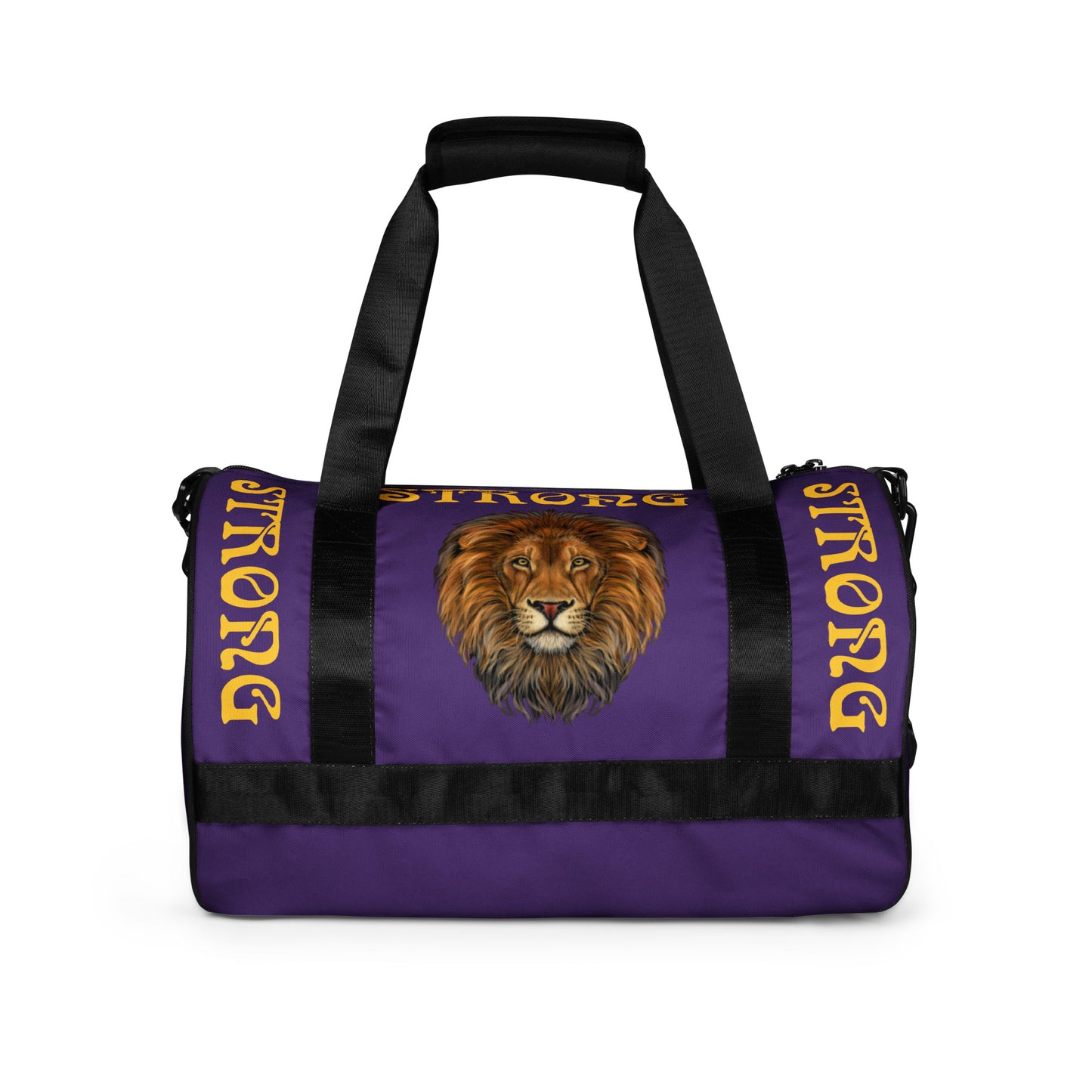 “STRONG” Purple Gym Bag W/Yellow Font