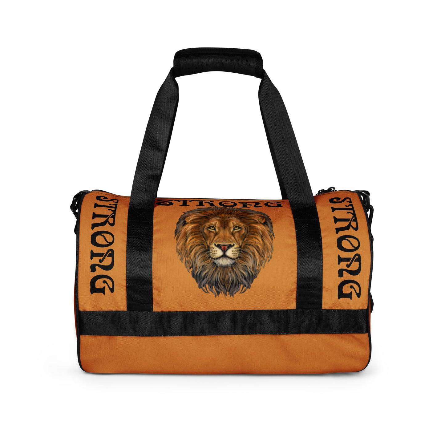 “STRONG” Bronze Gym Bag W/Black Font