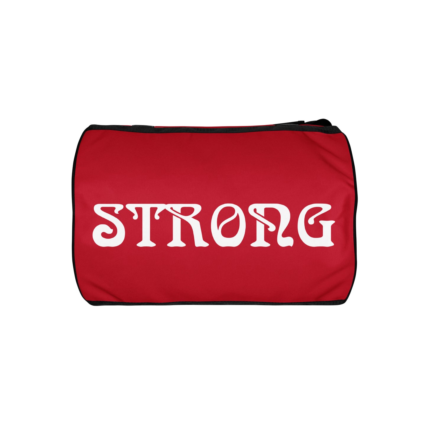 “STRONG” Red Gym Bag W/White Font