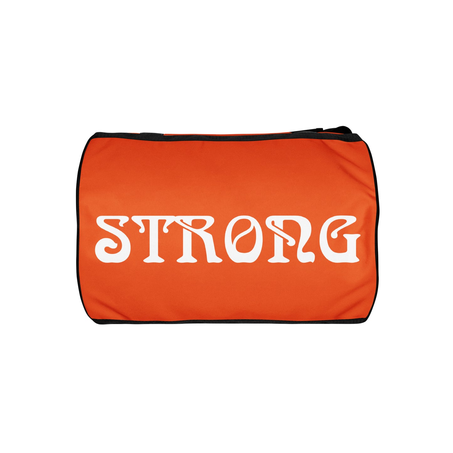 “STRONG” Orange Gym Bag W/White Font