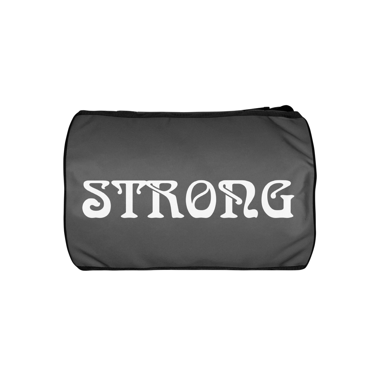“STRONG” Grey Gym Bag W/White Font
