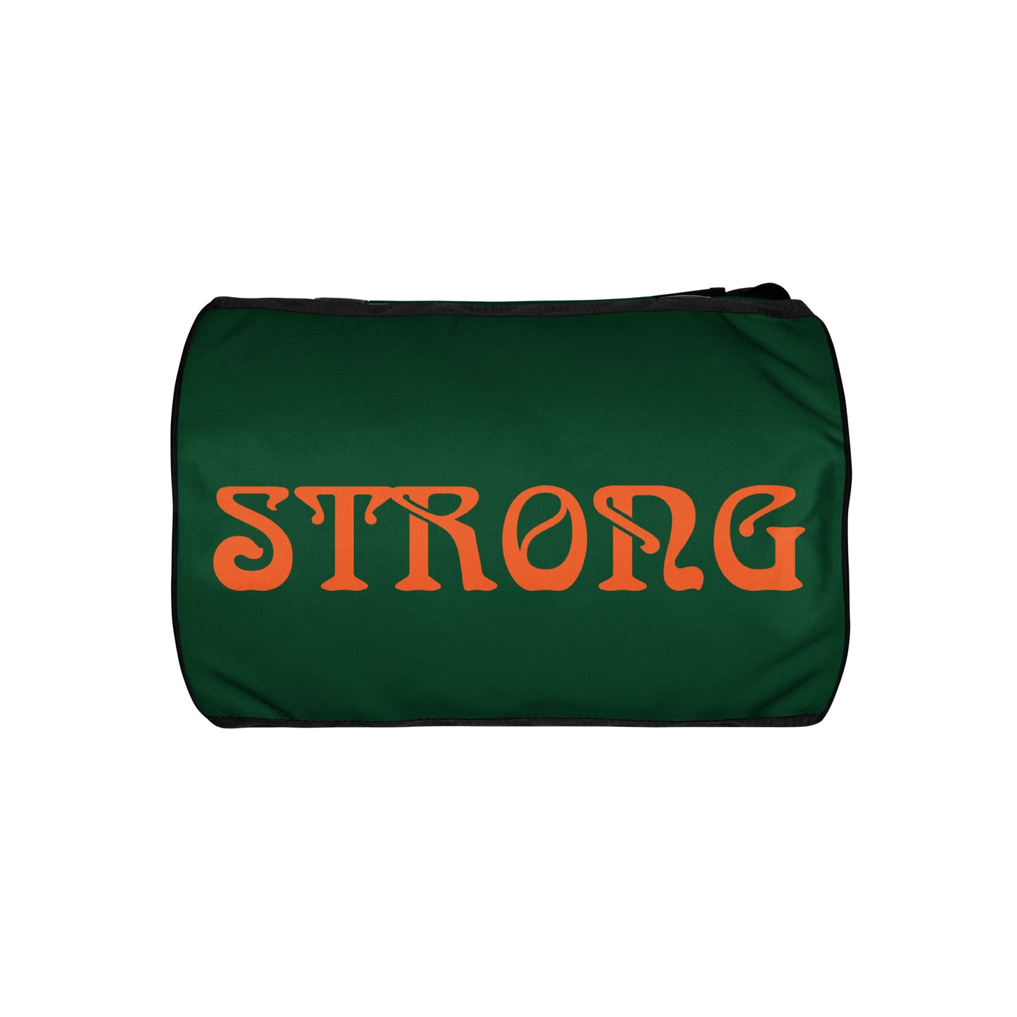 “STRONG” Green Gym Bag W/Orange Font