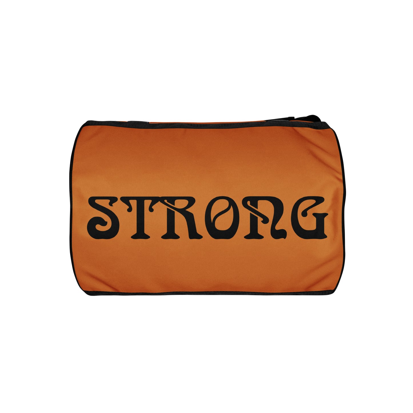 “STRONG” Bronze Gym Bag W/Black Font