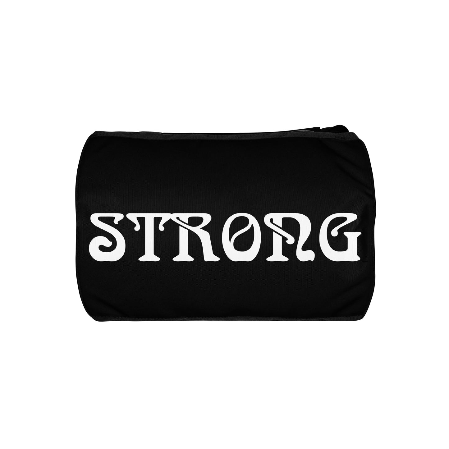 “STRONG” Black Gym Bag W/White Font