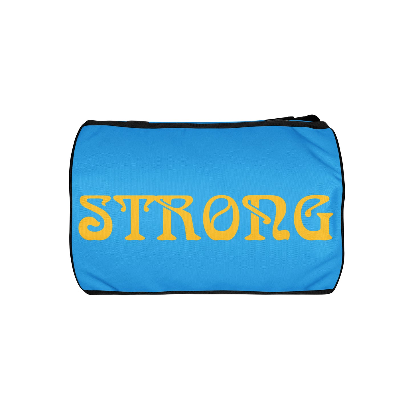 “STRONG” SkyBlue Gym Bag W/Yellow Font