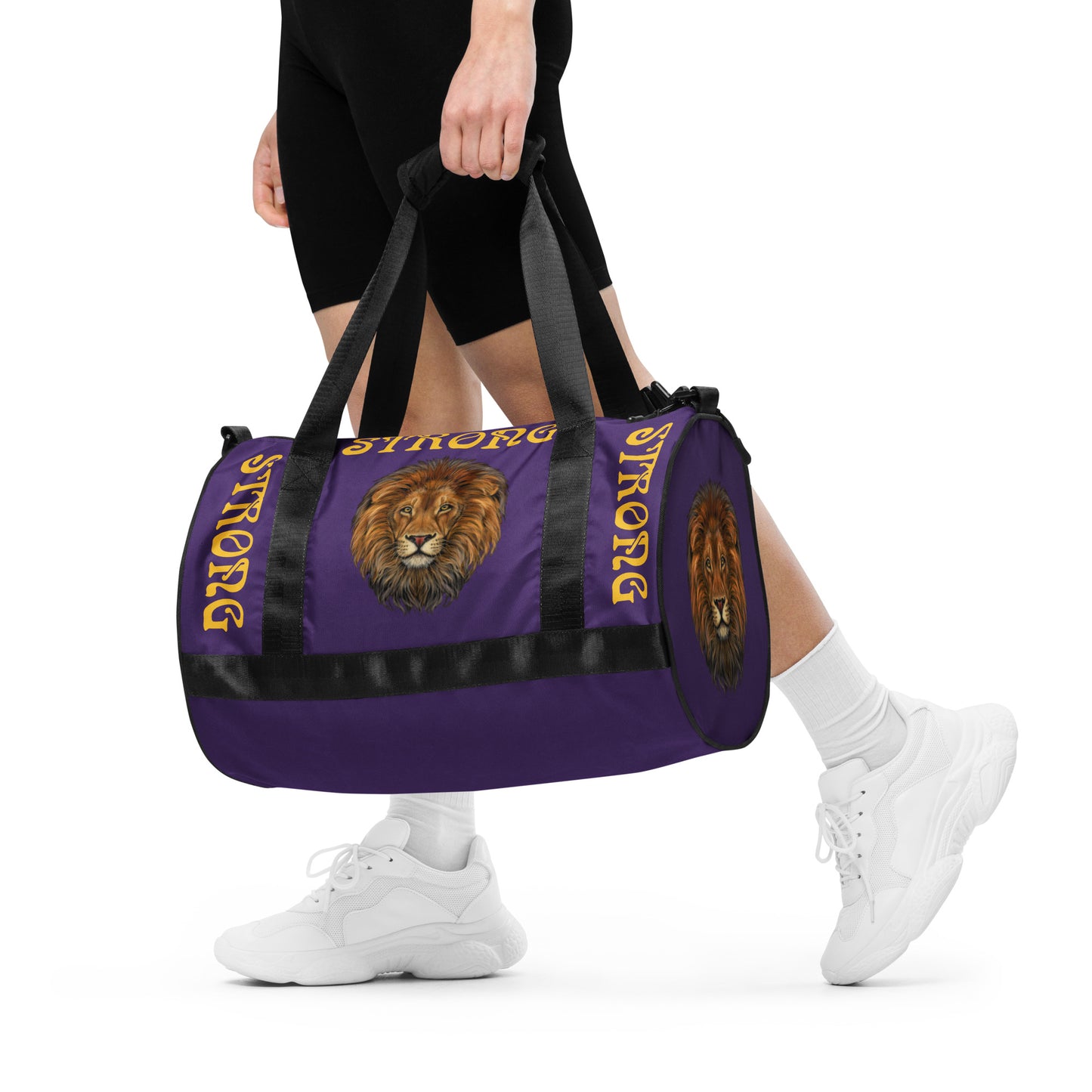 “STRONG” Purple Gym Bag W/Yellow Font