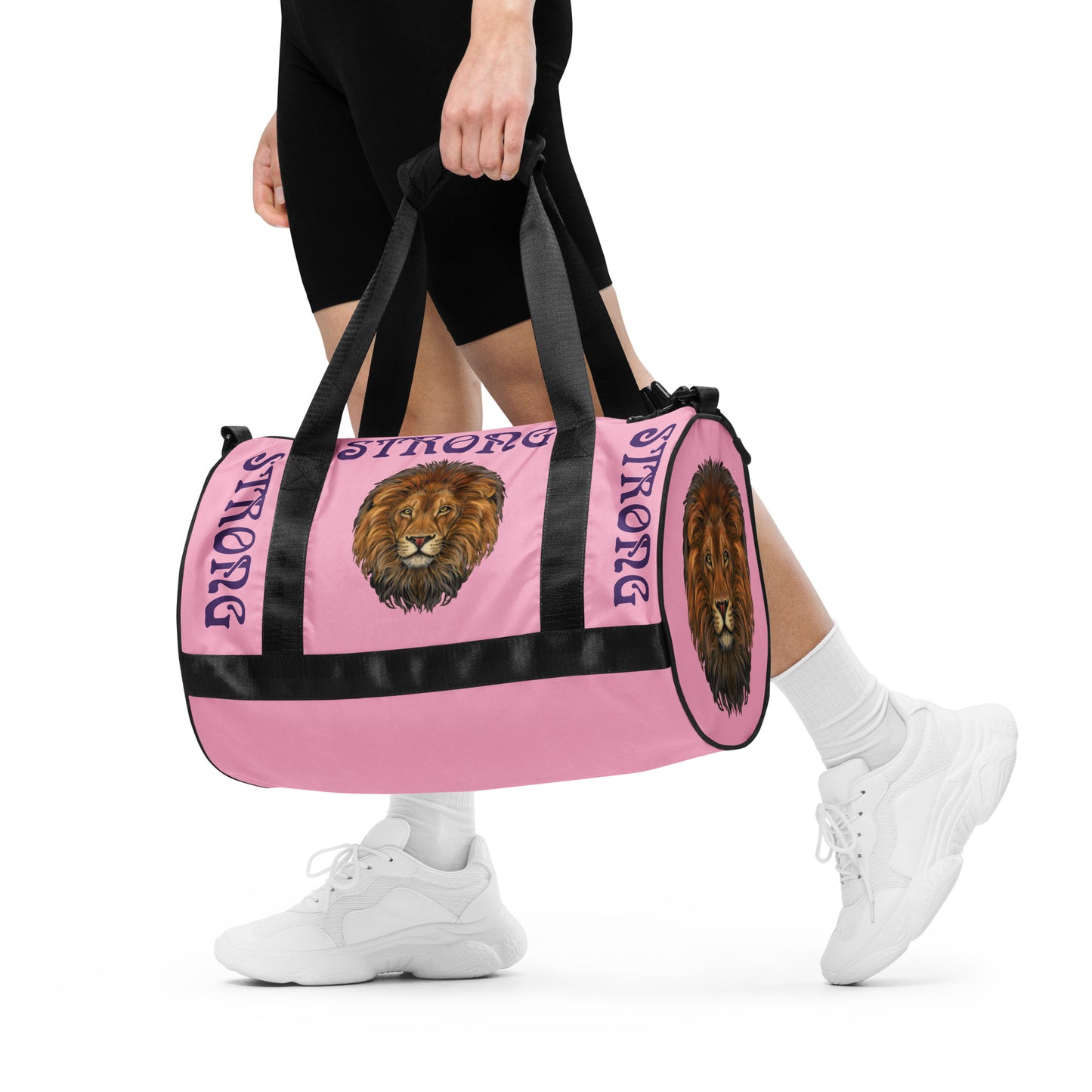 “STRONG” Cotton Candy Gym Bag W/Purple Font