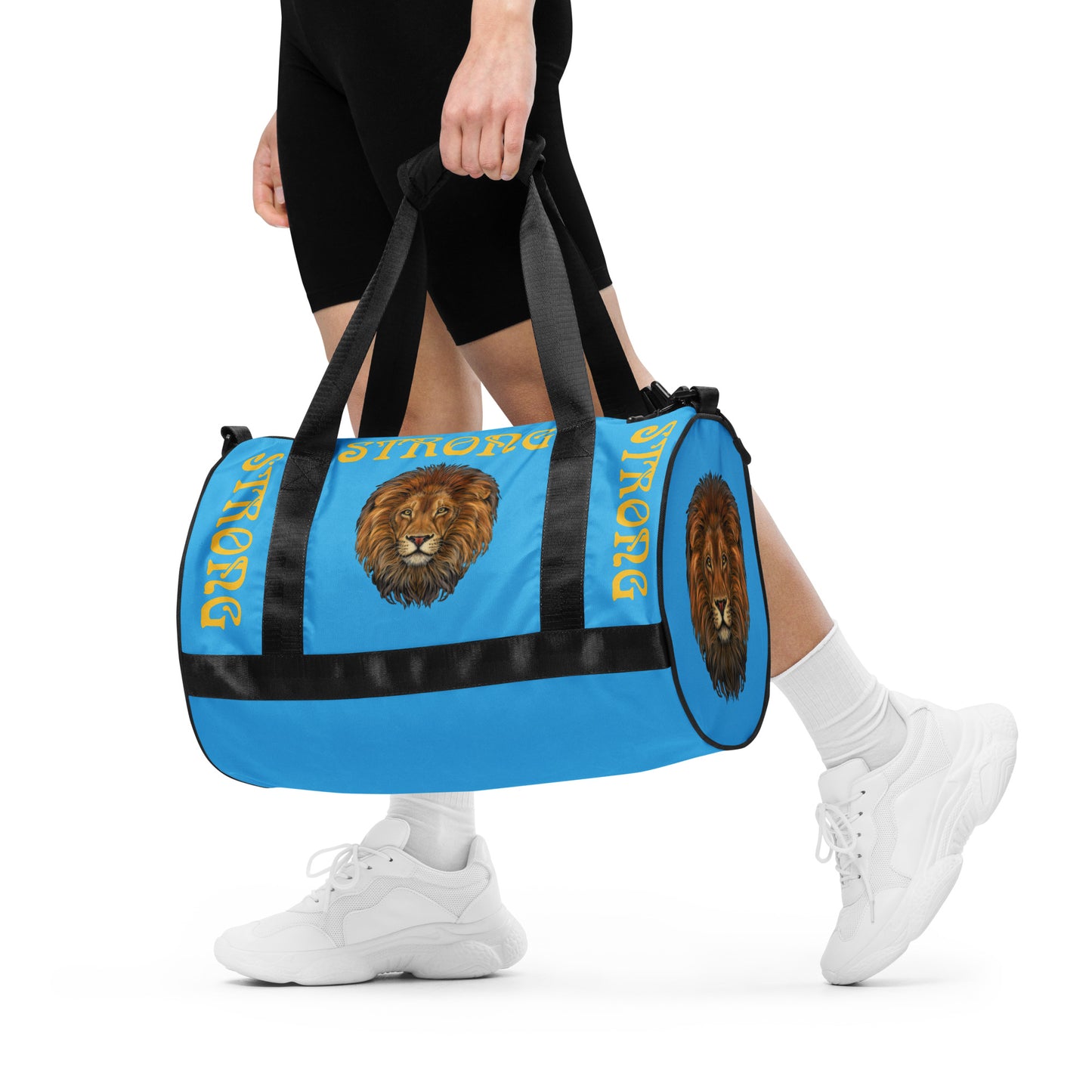 “STRONG” SkyBlue Gym Bag W/Yellow Font