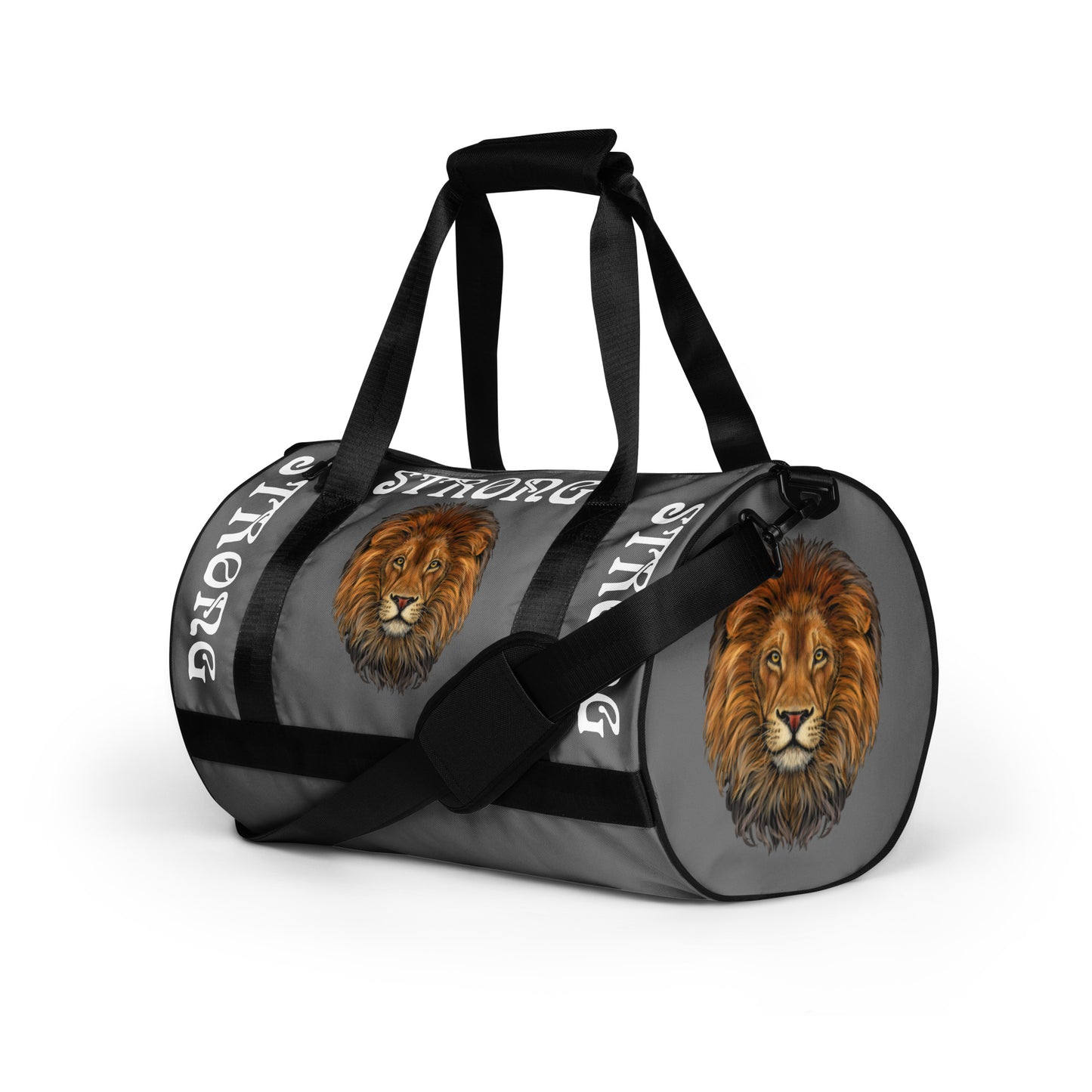 “STRONG” Grey Gym Bag W/White Font