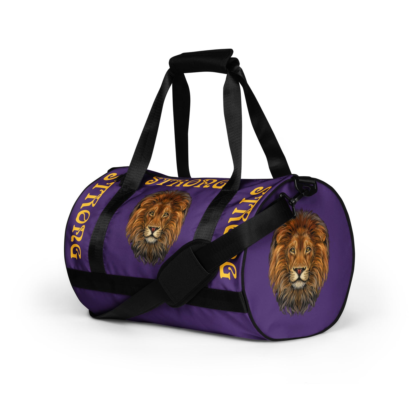 “STRONG” Purple Gym Bag W/Yellow Font