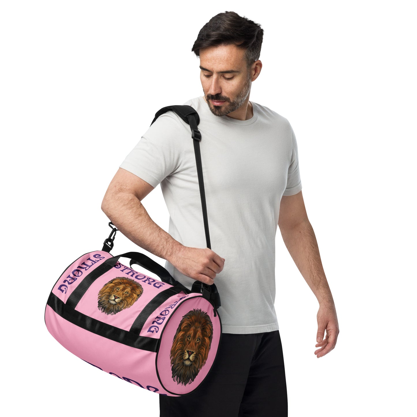 “STRONG” Cotton Candy Gym Bag W/Purple Font