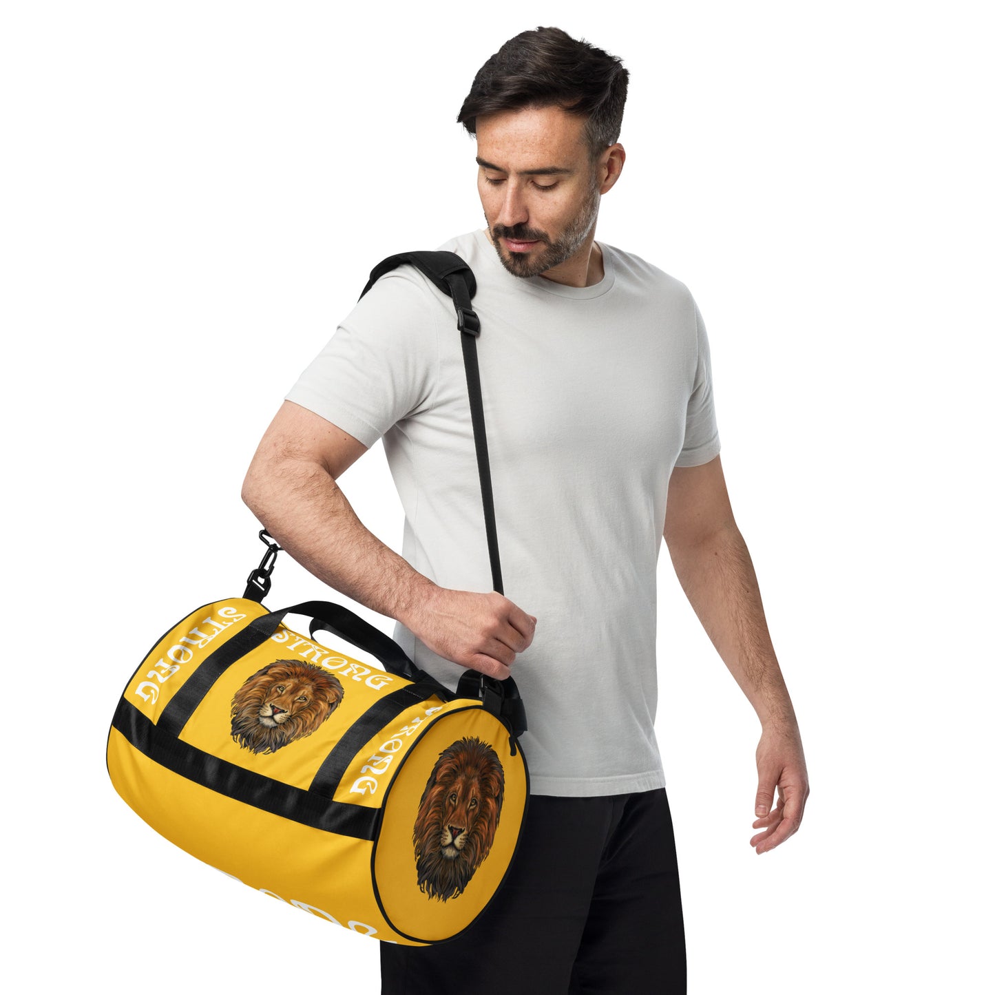 “STRONG” Yellow Gym Bag W/Yellow Font