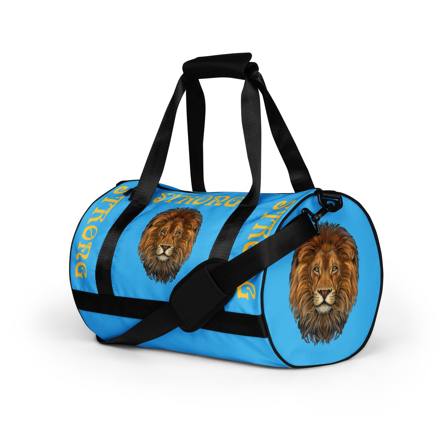 “STRONG” SkyBlue Gym Bag W/Yellow Font
