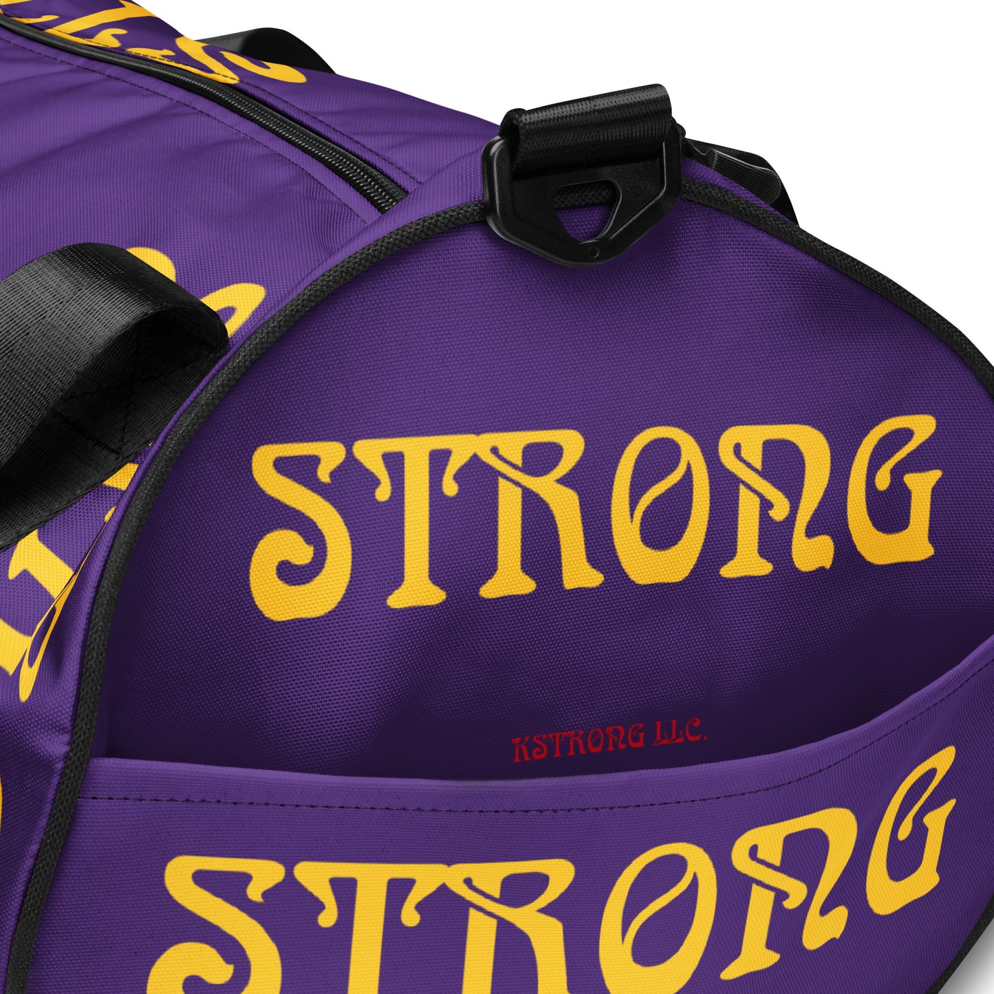 “STRONG” Purple Gym Bag W/Yellow Font