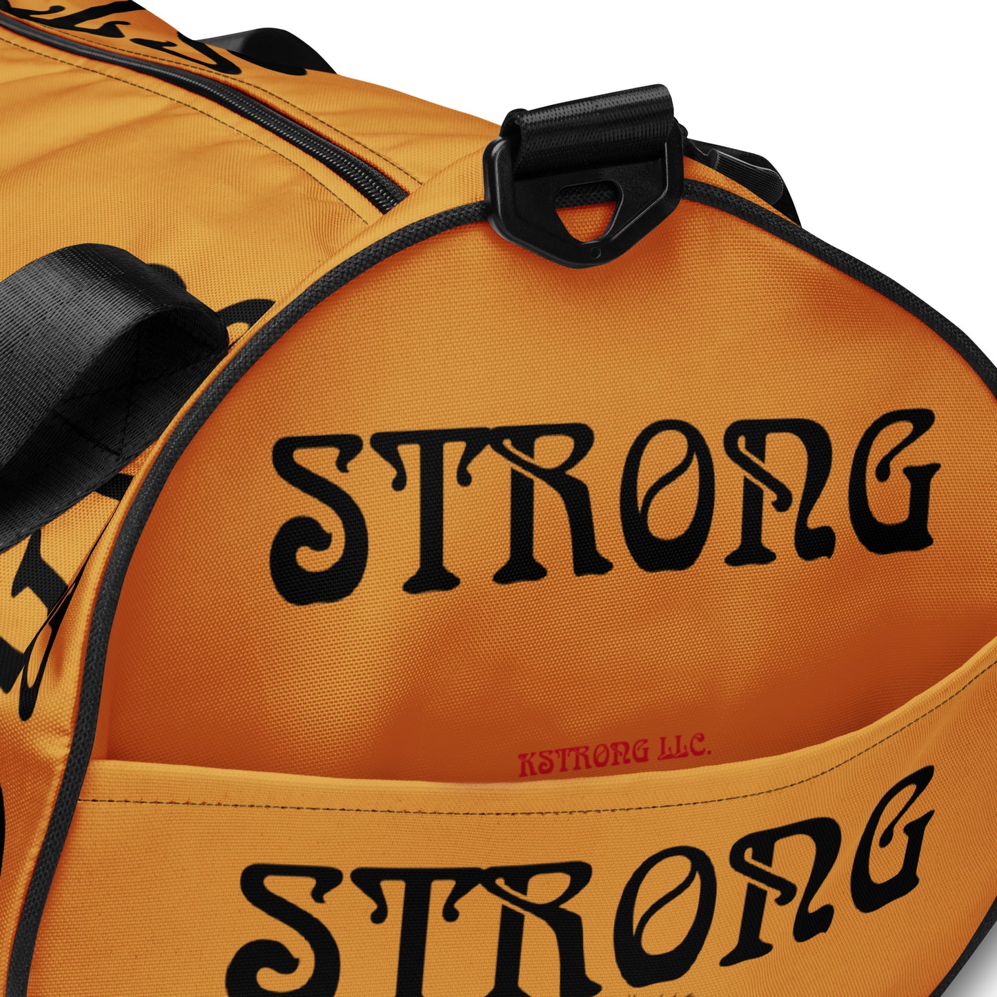 “STRONG” Bronze Gym Bag W/Black Font