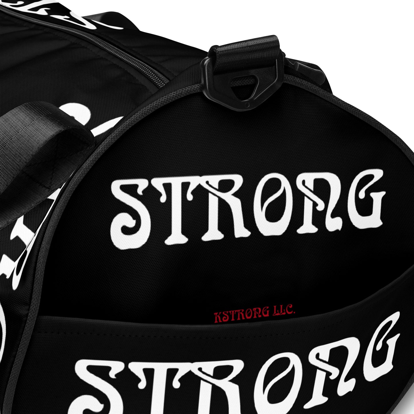 “STRONG” Black Gym Bag W/White Font