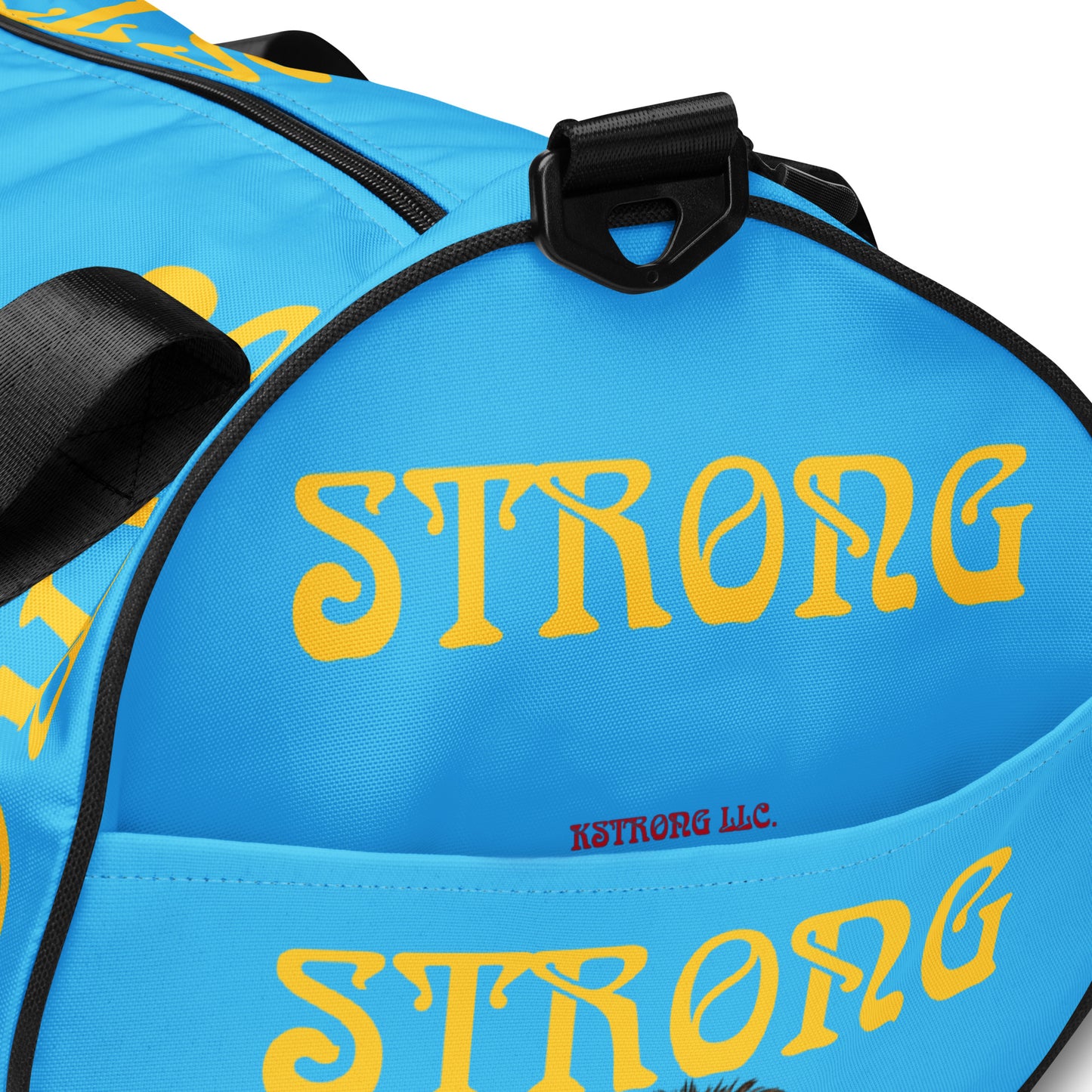 “STRONG” SkyBlue Gym Bag W/Yellow Font
