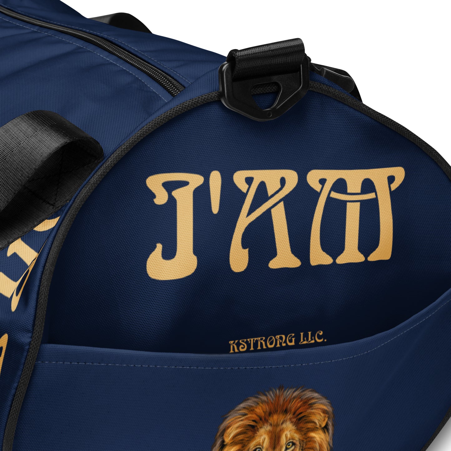 “I’AM BRAVE!” Navy Gym Bag W/Fawn Font