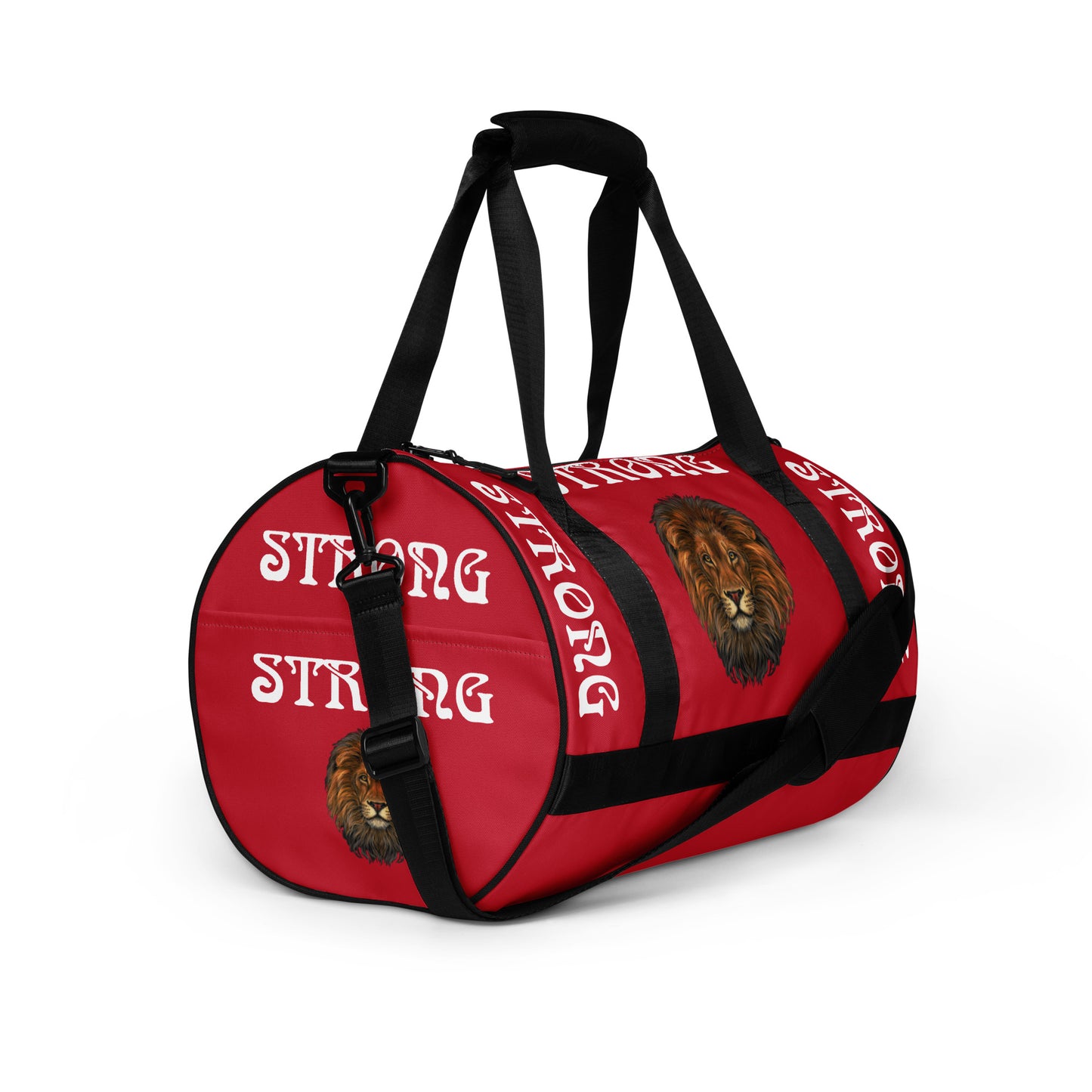“STRONG” Red Gym Bag W/White Font
