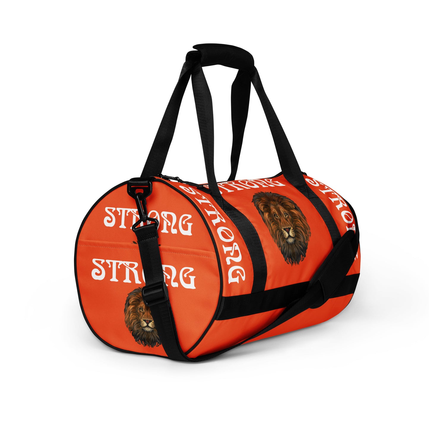 “STRONG” Orange Gym Bag W/White Font