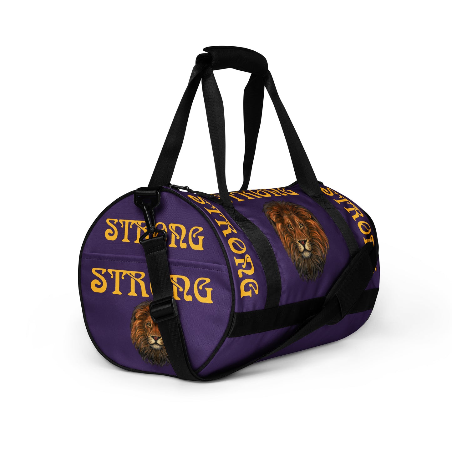 “STRONG” Purple Gym Bag W/Yellow Font