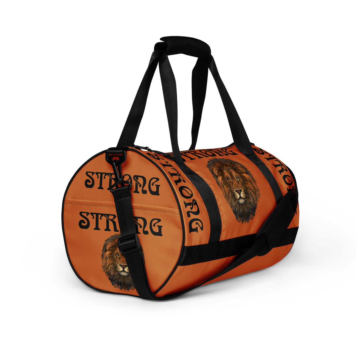 “STRONG” Bronze Gym Bag W/Black Font