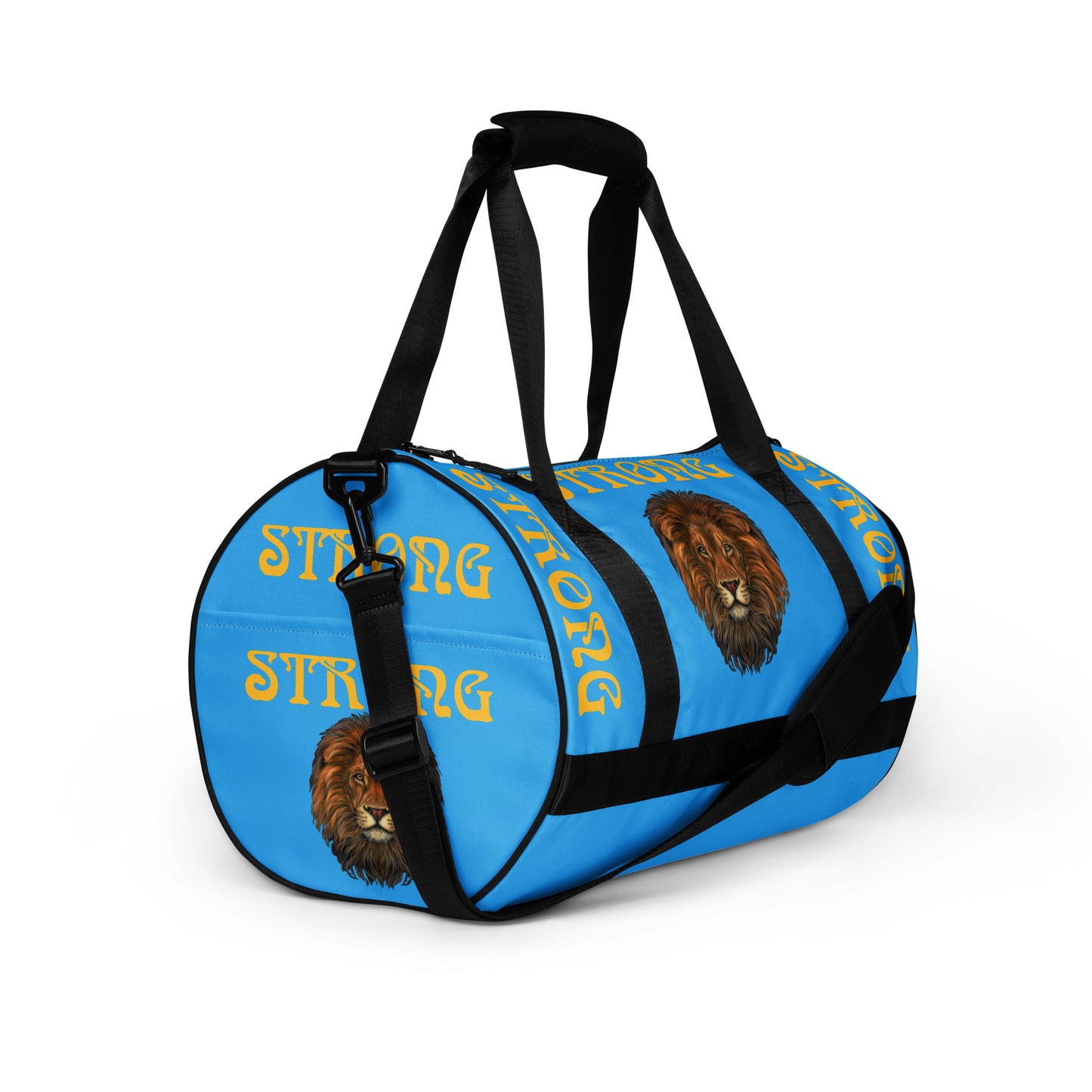 “STRONG” SkyBlue Gym Bag W/Yellow Font