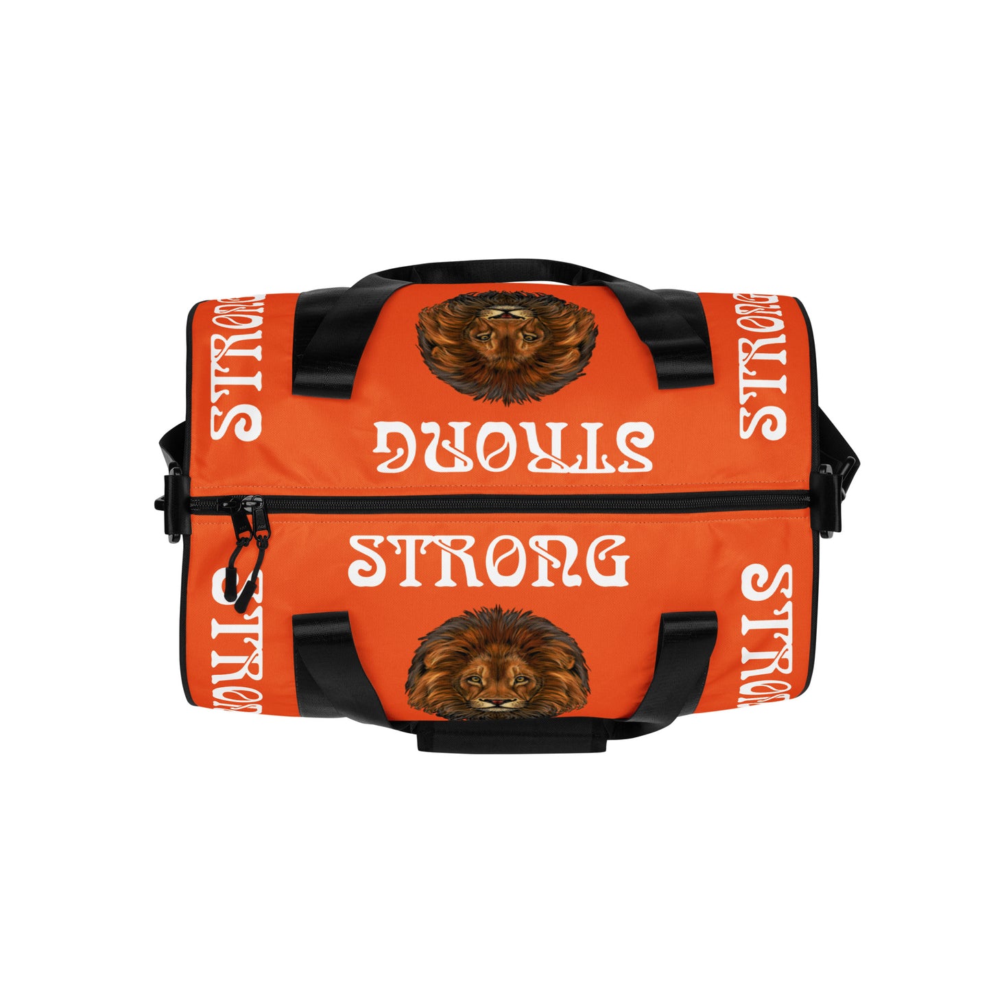 “STRONG” Orange Gym Bag W/White Font