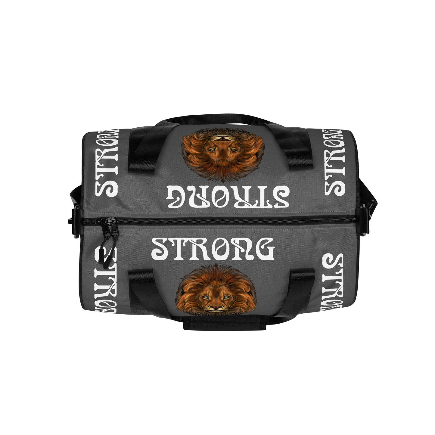 “STRONG” Grey Gym Bag W/White Font