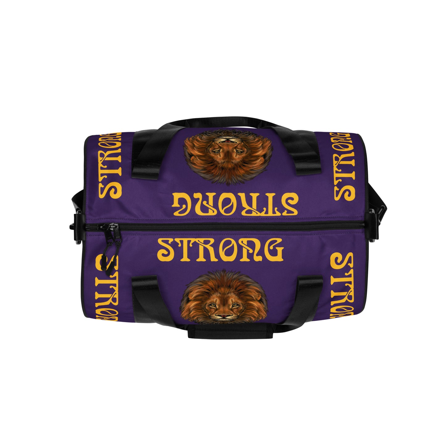 “STRONG” Purple Gym Bag W/Yellow Font